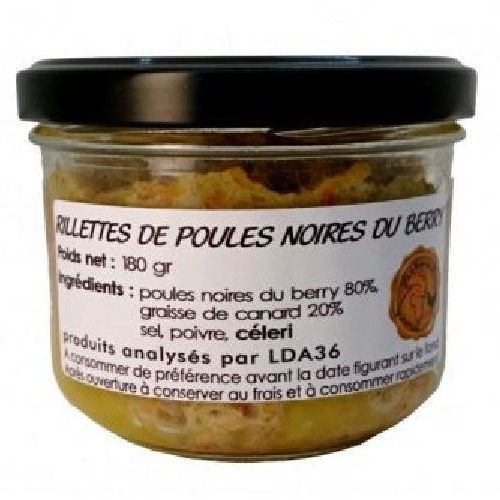 Rillette de Poule Noire du Berry 