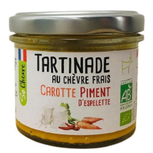 Tartinade au chèvre frais / Carotte Piment d'Espelette 