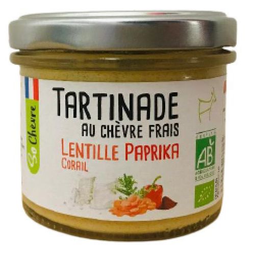 Tartinade au chèvre frais / Lentilles Corail Paprika